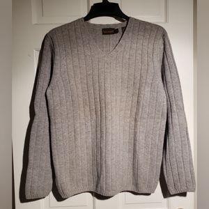 Timberland Lambs Wool Cable Knit V Neck Sweater S